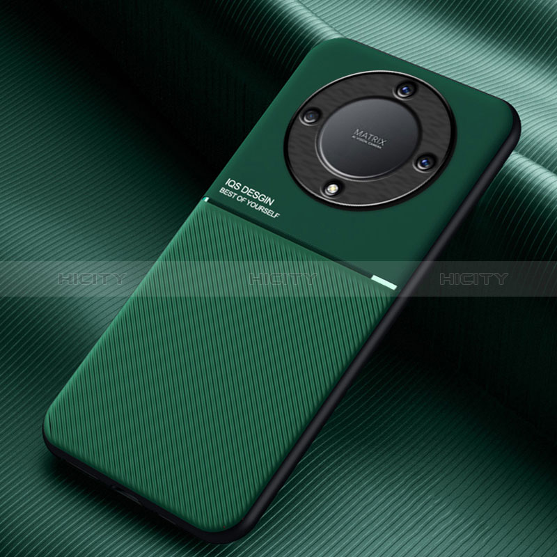 Custodia Silicone Ultra Sottile Morbida Cover con Magnetico per Huawei Honor Magic5 Lite 5G Verde