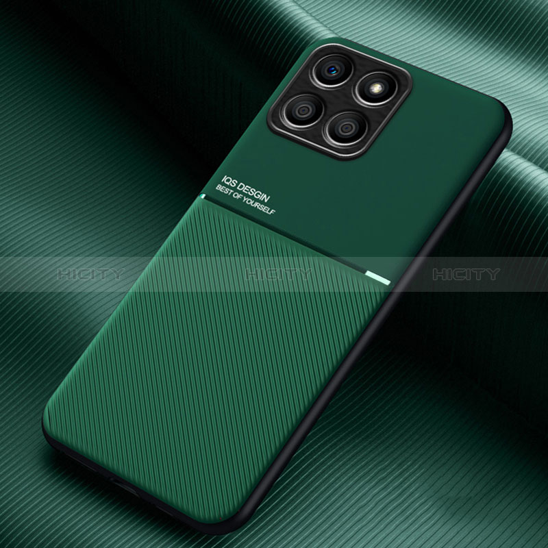 Custodia Silicone Ultra Sottile Morbida Cover con Magnetico per Huawei Honor X6 Verde