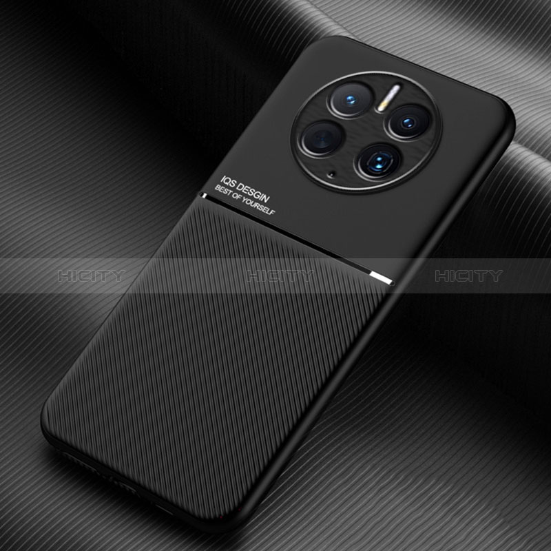 Custodia Silicone Ultra Sottile Morbida Cover con Magnetico per Huawei Mate 50 Pro Nero