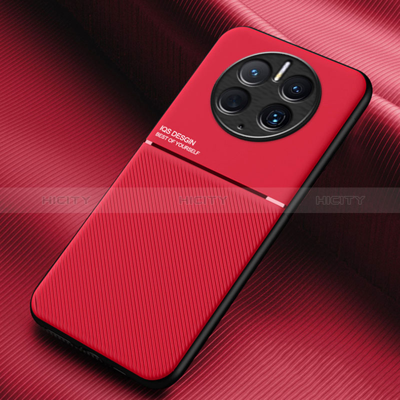 Custodia Silicone Ultra Sottile Morbida Cover con Magnetico per Huawei Mate 50 Pro Rosso