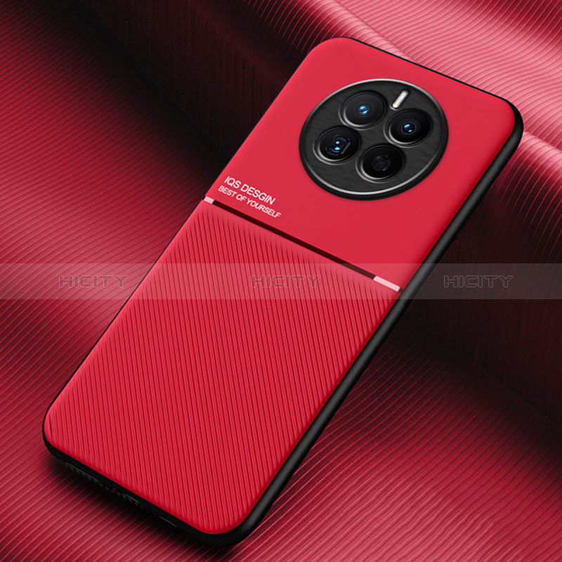 Custodia Silicone Ultra Sottile Morbida Cover con Magnetico per Huawei Mate 50 Rosso