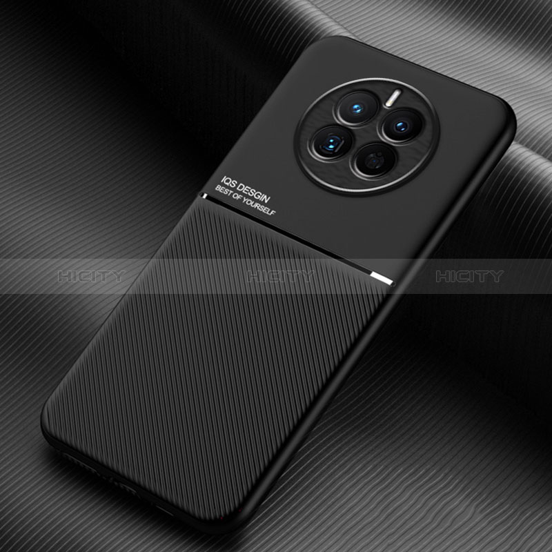 Custodia Silicone Ultra Sottile Morbida Cover con Magnetico per Huawei Mate 50E Nero