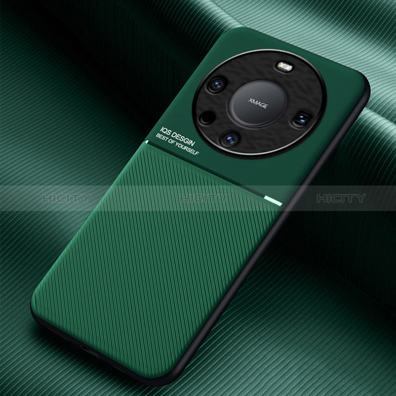 Custodia Silicone Ultra Sottile Morbida Cover con Magnetico per Huawei Mate 60 Pro Verde