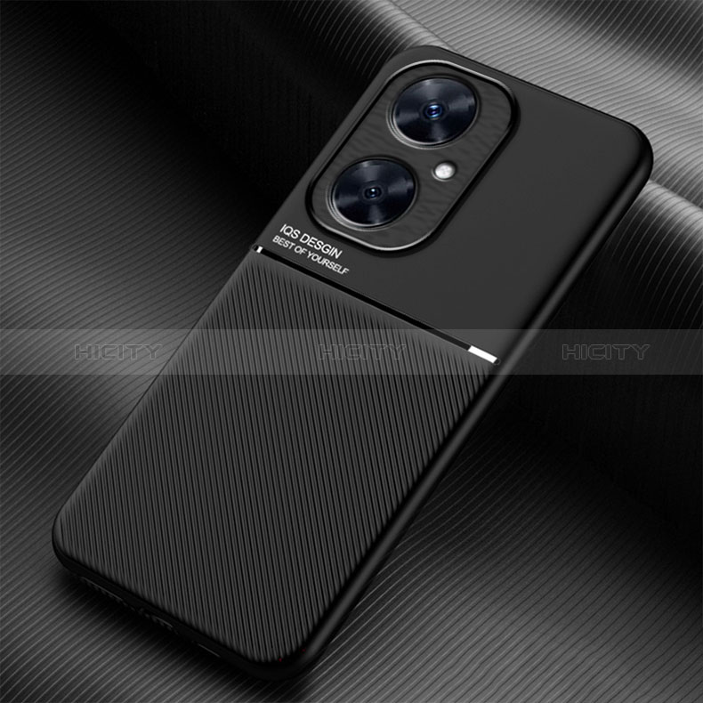 Custodia Silicone Ultra Sottile Morbida Cover con Magnetico per Huawei Nova 11i Nero