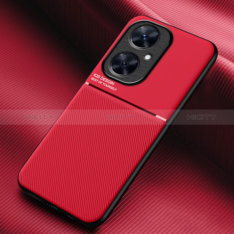 Custodia Silicone Ultra Sottile Morbida Cover con Magnetico per Huawei Nova 11i Rosso