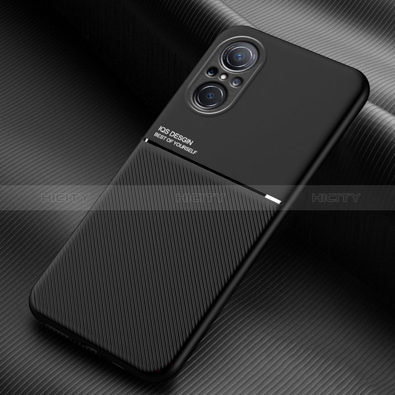 Custodia Silicone Ultra Sottile Morbida Cover con Magnetico per Huawei Nova 9 SE Nero