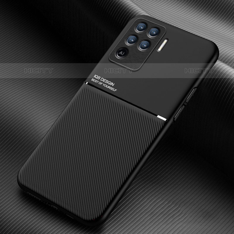 Custodia Silicone Ultra Sottile Morbida Cover con Magnetico per Oppo F19 Pro Nero