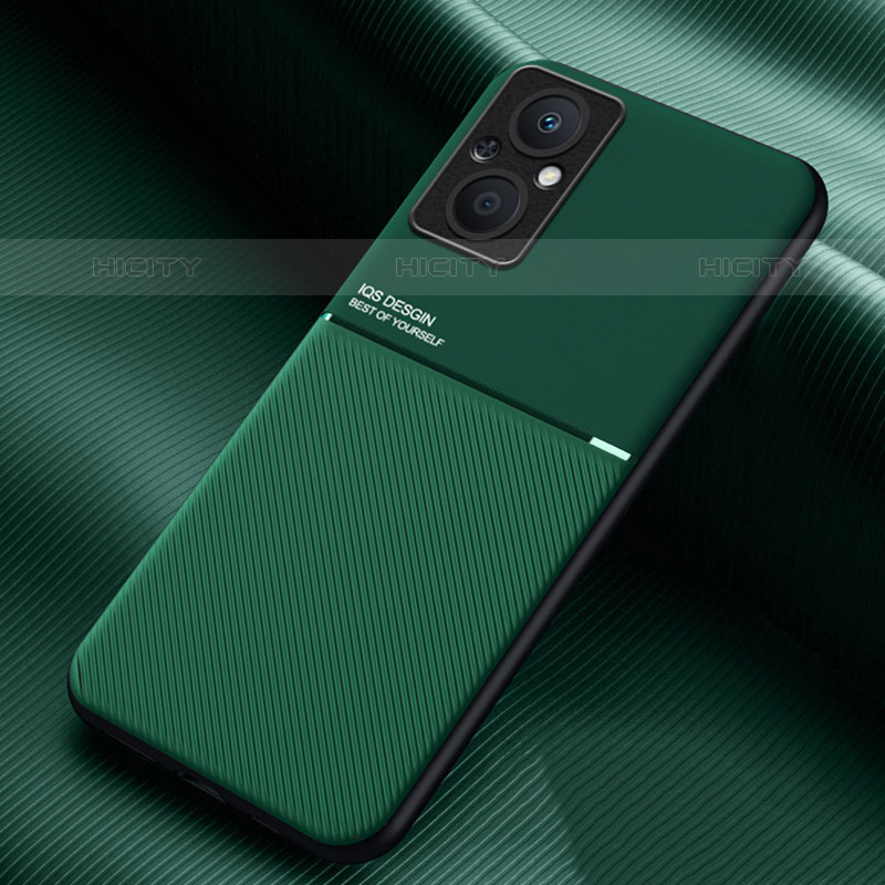 Custodia Silicone Ultra Sottile Morbida Cover con Magnetico per Oppo F21 Pro 5G Verde