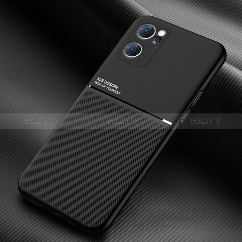 Custodia Silicone Ultra Sottile Morbida Cover con Magnetico per Oppo Find X5 Lite 5G Nero