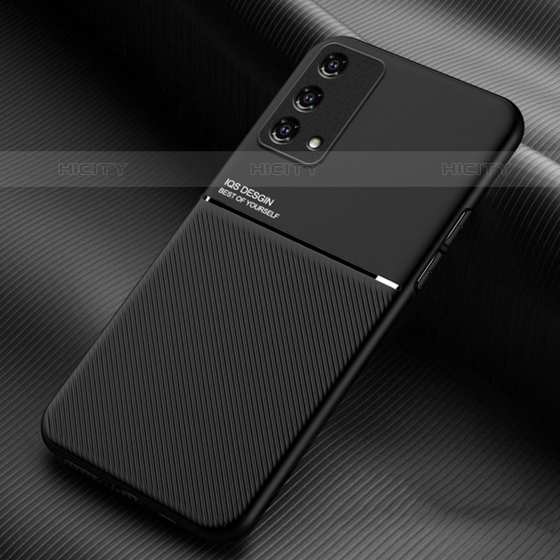 Custodia Silicone Ultra Sottile Morbida Cover con Magnetico per Oppo Reno6 Lite Nero