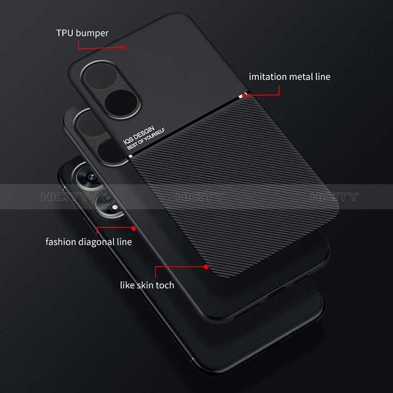 Custodia Silicone Ultra Sottile Morbida Cover con Magnetico per Oppo Reno8 T 5G