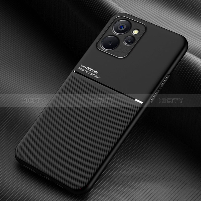 Custodia Silicone Ultra Sottile Morbida Cover con Magnetico per Realme 10T 5G Nero