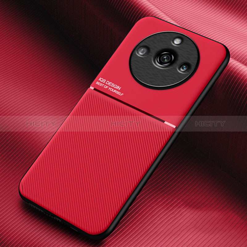 Custodia Silicone Ultra Sottile Morbida Cover con Magnetico per Realme 11 Pro+ Plus 5G Rosso