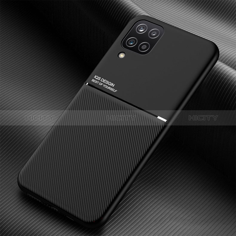 Custodia Silicone Ultra Sottile Morbida Cover con Magnetico per Samsung Galaxy A12 Nero