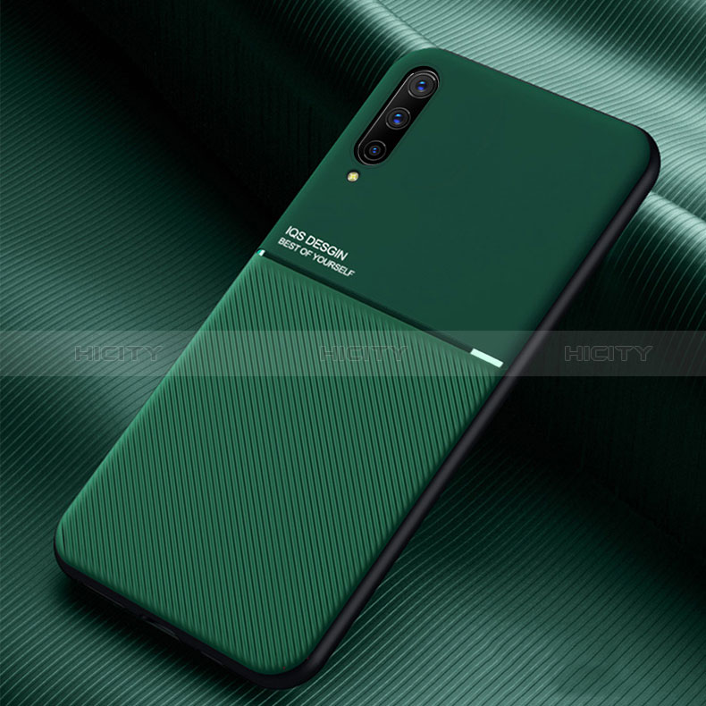 Custodia Silicone Ultra Sottile Morbida Cover con Magnetico per Samsung Galaxy A70 Verde