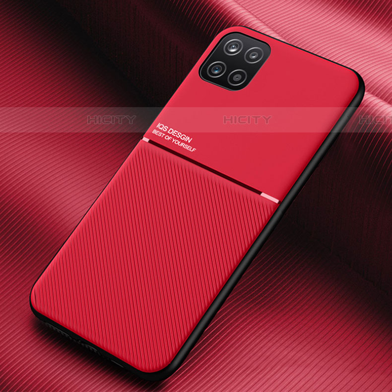 Custodia Silicone Ultra Sottile Morbida Cover con Magnetico per Samsung Galaxy F42 5G Rosso