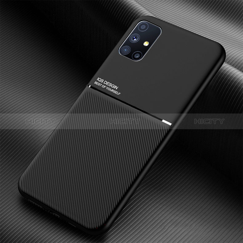 Custodia Silicone Ultra Sottile Morbida Cover con Magnetico per Samsung Galaxy M51 Nero