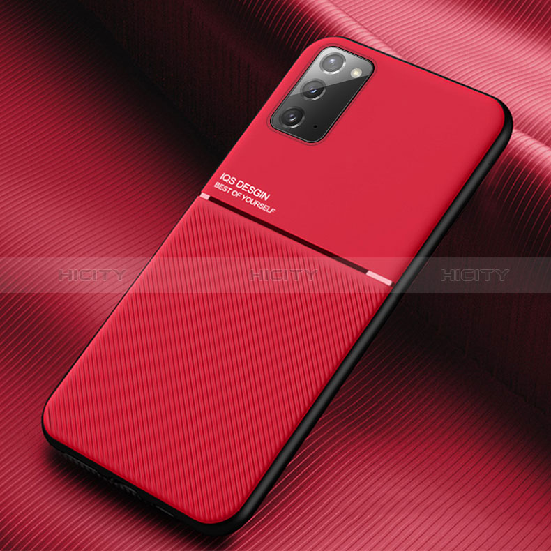 Custodia Silicone Ultra Sottile Morbida Cover con Magnetico per Samsung Galaxy Note 20 5G Rosso