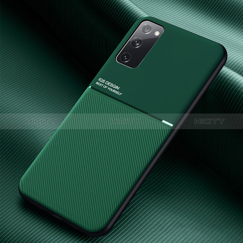 Custodia Silicone Ultra Sottile Morbida Cover con Magnetico per Samsung Galaxy S20 Lite 5G Verde