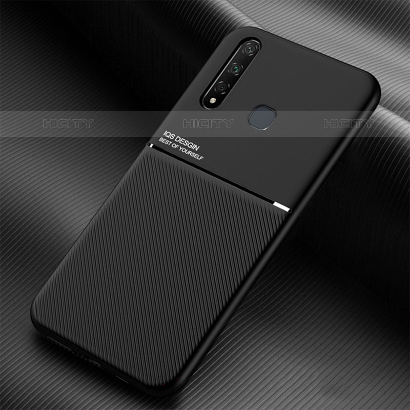 Custodia Silicone Ultra Sottile Morbida Cover con Magnetico per Vivo iQOO U3 4G Nero