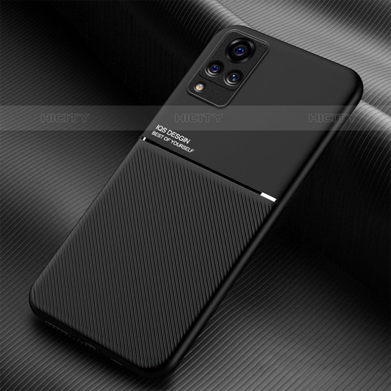 Custodia Silicone Ultra Sottile Morbida Cover con Magnetico per Vivo V21s 5G Nero