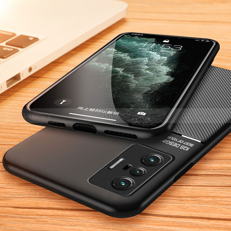 Custodia Silicone Ultra Sottile Morbida Cover con Magnetico per Vivo X70 Pro+ Plus 5G