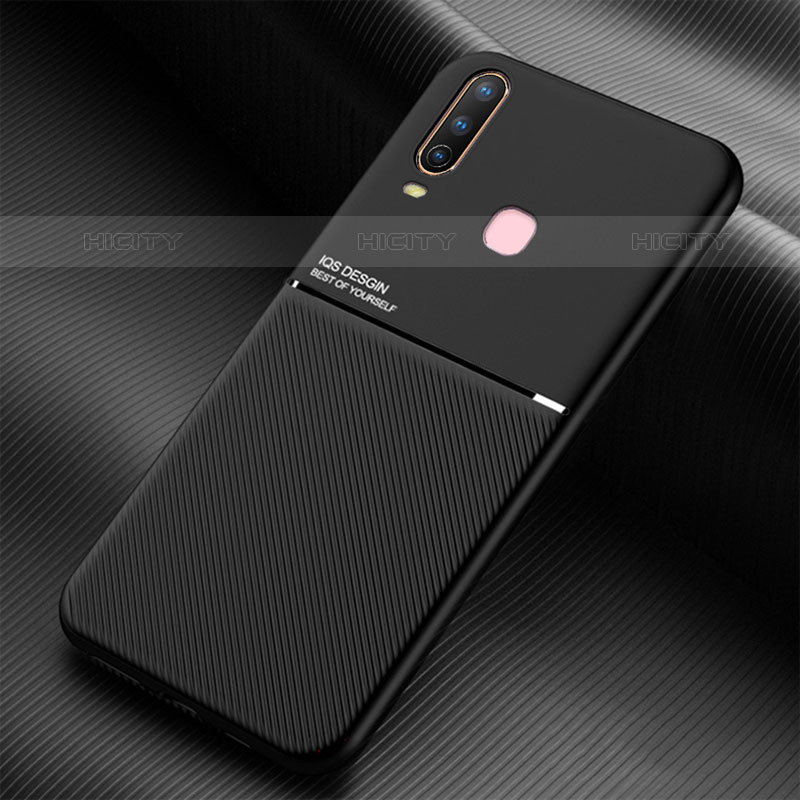 Custodia Silicone Ultra Sottile Morbida Cover con Magnetico per Vivo Y12 Nero