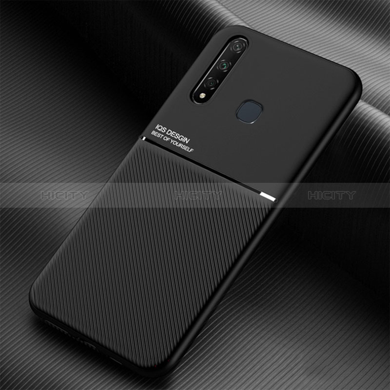 Custodia Silicone Ultra Sottile Morbida Cover con Magnetico per Vivo Y19 Nero