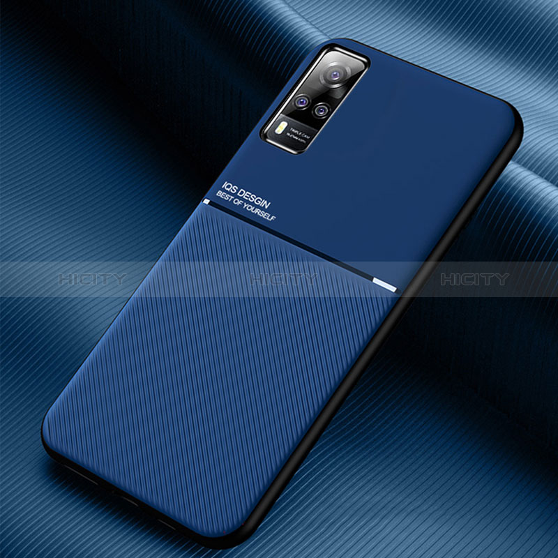 Custodia Silicone Ultra Sottile Morbida Cover con Magnetico per Vivo Y31 (2021) Blu