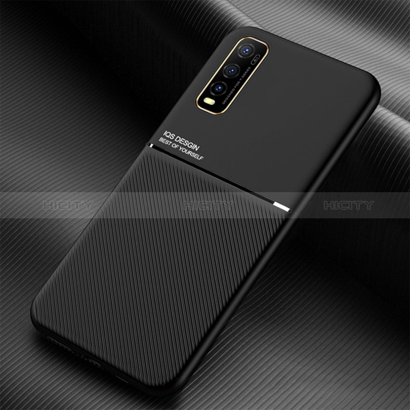 Custodia Silicone Ultra Sottile Morbida Cover con Magnetico per Vivo Y51s 5G Nero