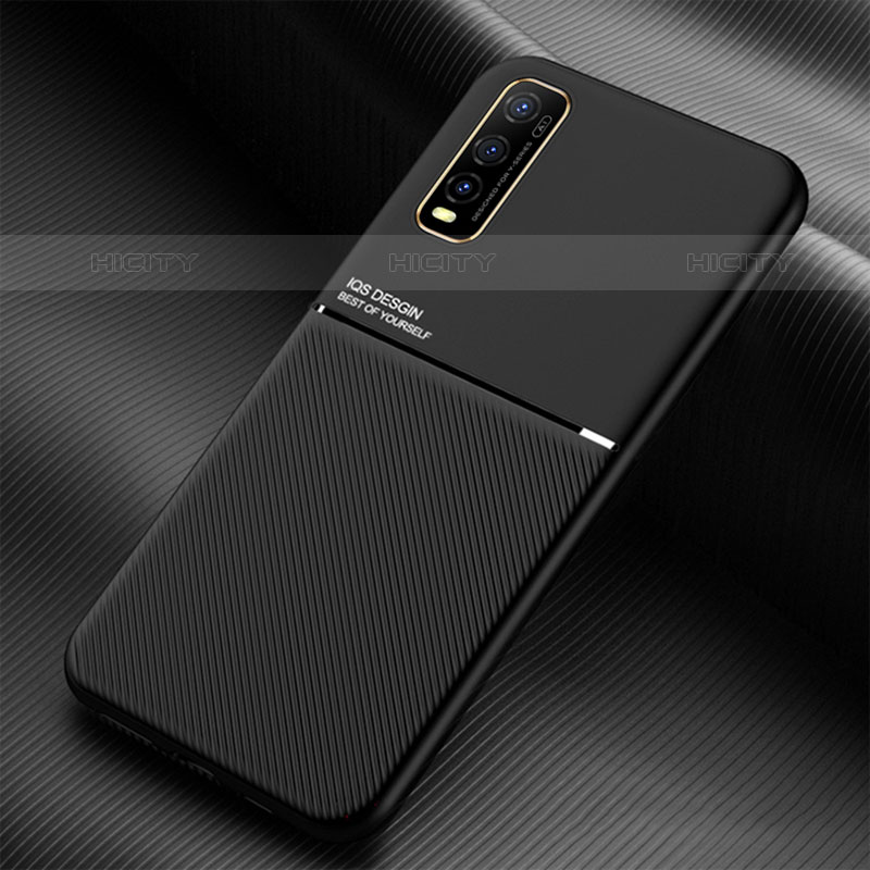 Custodia Silicone Ultra Sottile Morbida Cover con Magnetico per Vivo Y70S 5G Nero