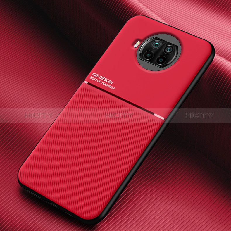 Custodia Silicone Ultra Sottile Morbida Cover con Magnetico per Xiaomi Mi 10i 5G Rosso