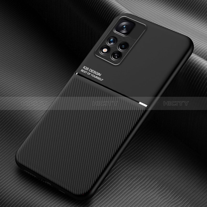Custodia Silicone Ultra Sottile Morbida Cover con Magnetico per Xiaomi Mi 11i 5G (2022) Nero