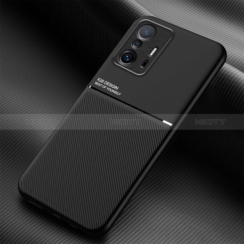 Custodia Silicone Ultra Sottile Morbida Cover con Magnetico per Xiaomi Mi 11T 5G Nero