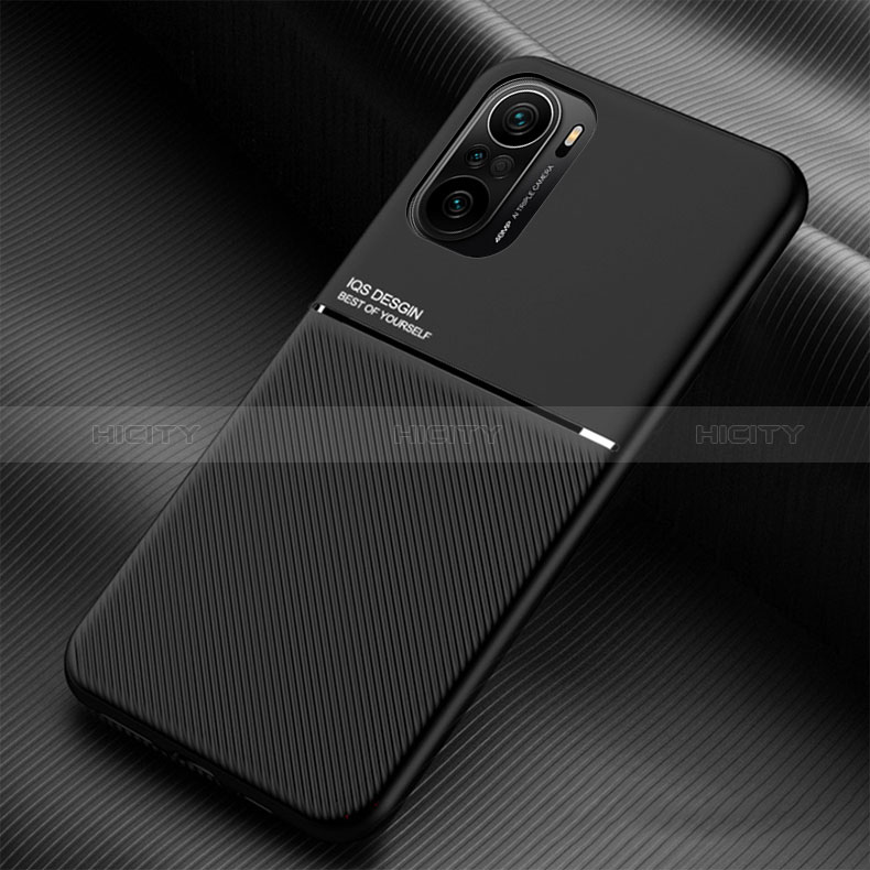 Custodia Silicone Ultra Sottile Morbida Cover con Magnetico per Xiaomi Mi 11X Pro 5G Nero