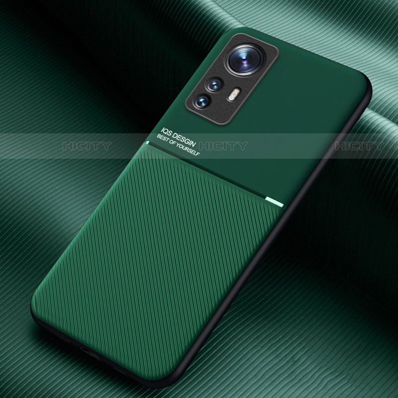 Custodia Silicone Ultra Sottile Morbida Cover con Magnetico per Xiaomi Mi 12X 5G Verde