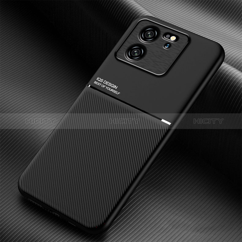 Custodia Silicone Ultra Sottile Morbida Cover con Magnetico per Xiaomi Mi 13T 5G Nero