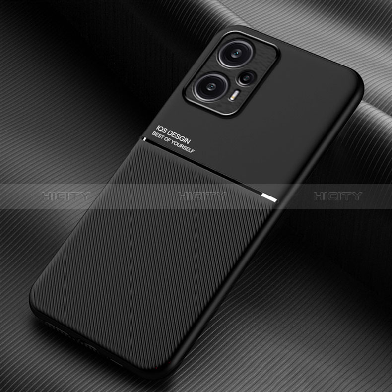 Custodia Silicone Ultra Sottile Morbida Cover con Magnetico per Xiaomi Poco F5 5G Nero