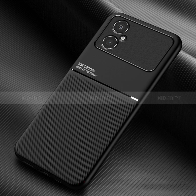 Custodia Silicone Ultra Sottile Morbida Cover con Magnetico per Xiaomi Poco M4 5G Nero