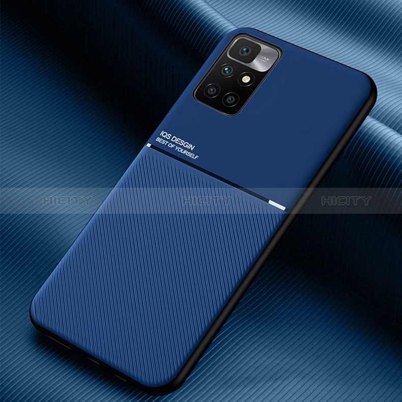Custodia Silicone Ultra Sottile Morbida Cover con Magnetico per Xiaomi Redmi 10 (2022) Blu
