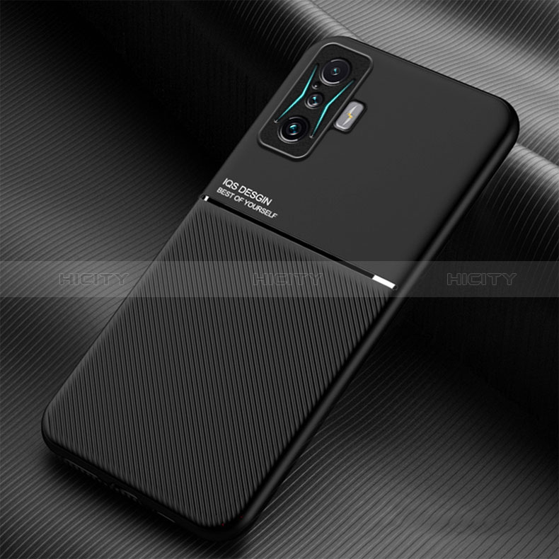 Custodia Silicone Ultra Sottile Morbida Cover con Magnetico per Xiaomi Redmi K50 Gaming AMG F1 5G Nero