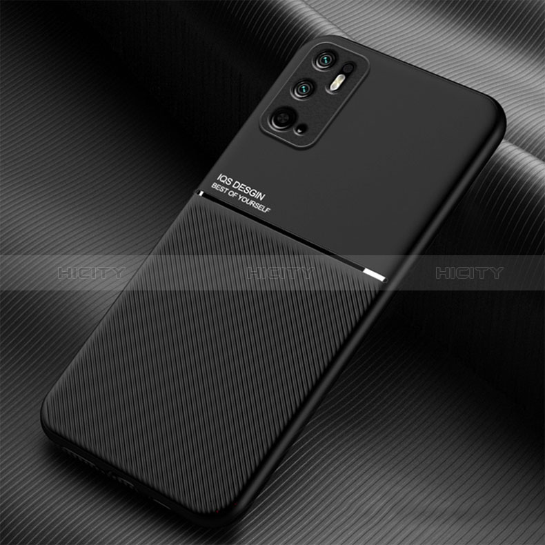 Custodia Silicone Ultra Sottile Morbida Cover con Magnetico per Xiaomi Redmi Note 10 5G Nero