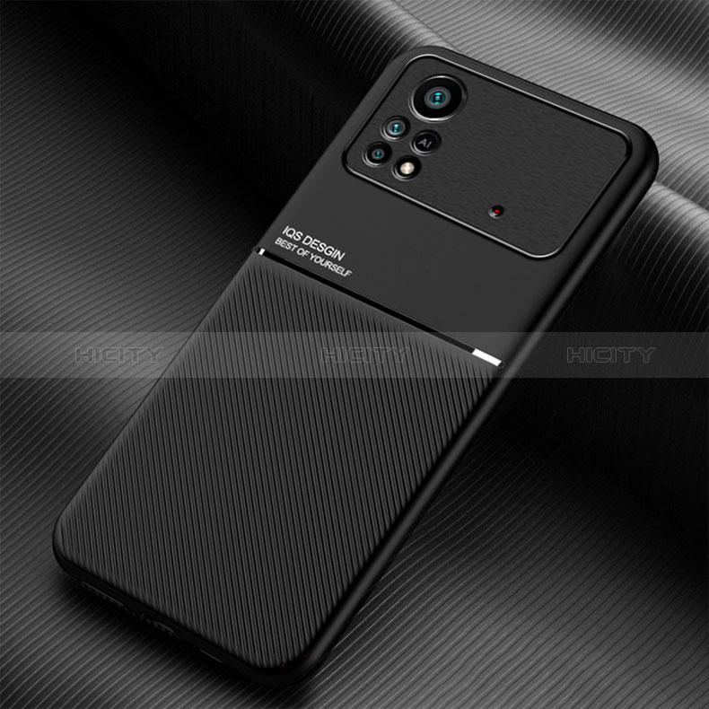 Custodia Silicone Ultra Sottile Morbida Cover con Magnetico per Xiaomi Redmi Note 11E Pro 5G Nero