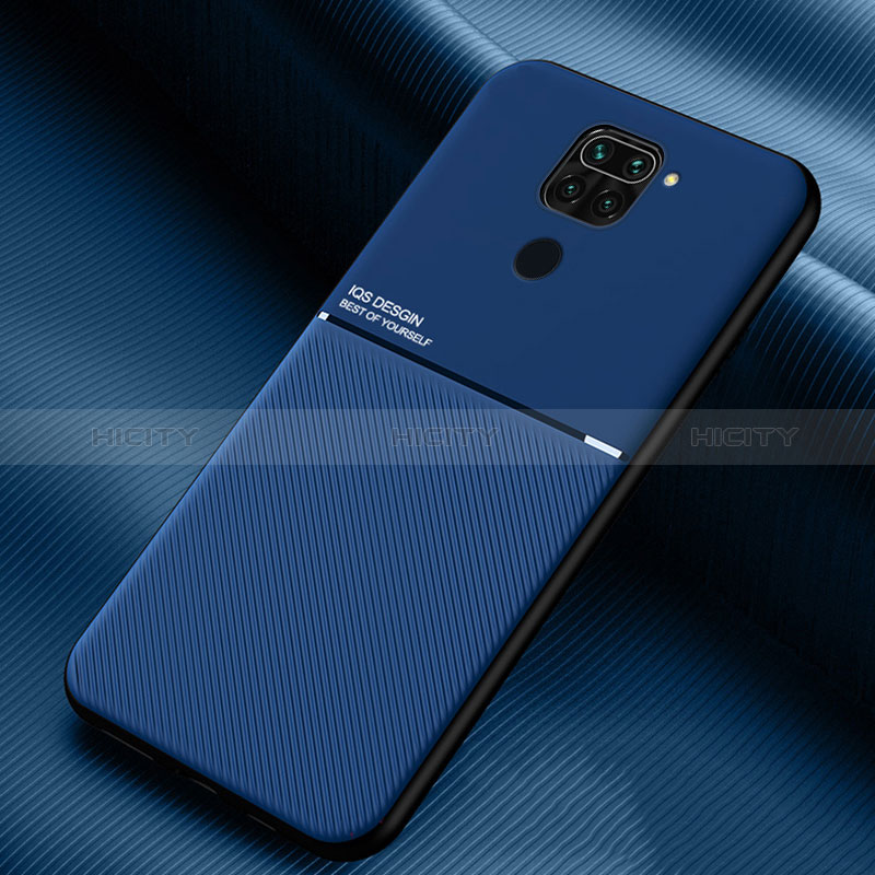 Custodia Silicone Ultra Sottile Morbida Cover con Magnetico per Xiaomi Redmi Note 9 Blu