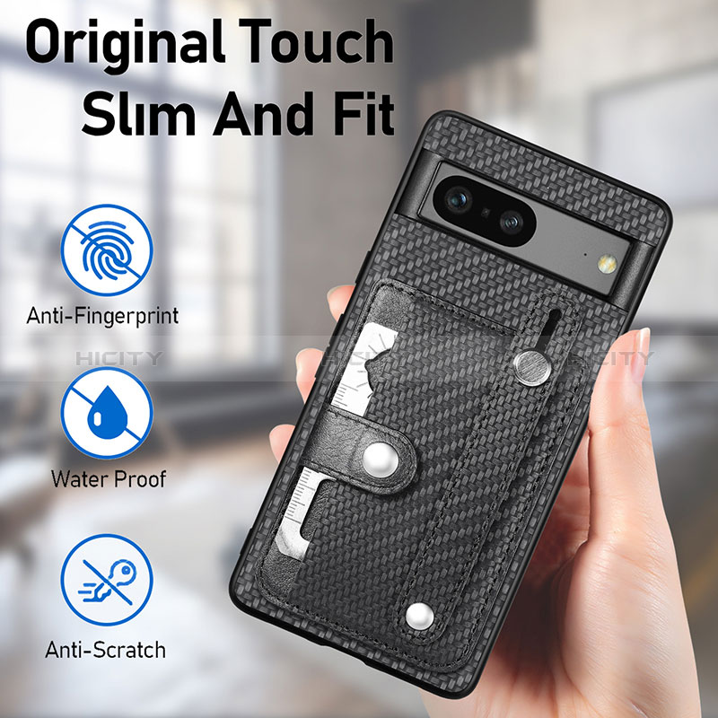 Custodia Silicone Ultra Sottile Morbida Cover con Magnetico S01D per Google Pixel 7a 5G