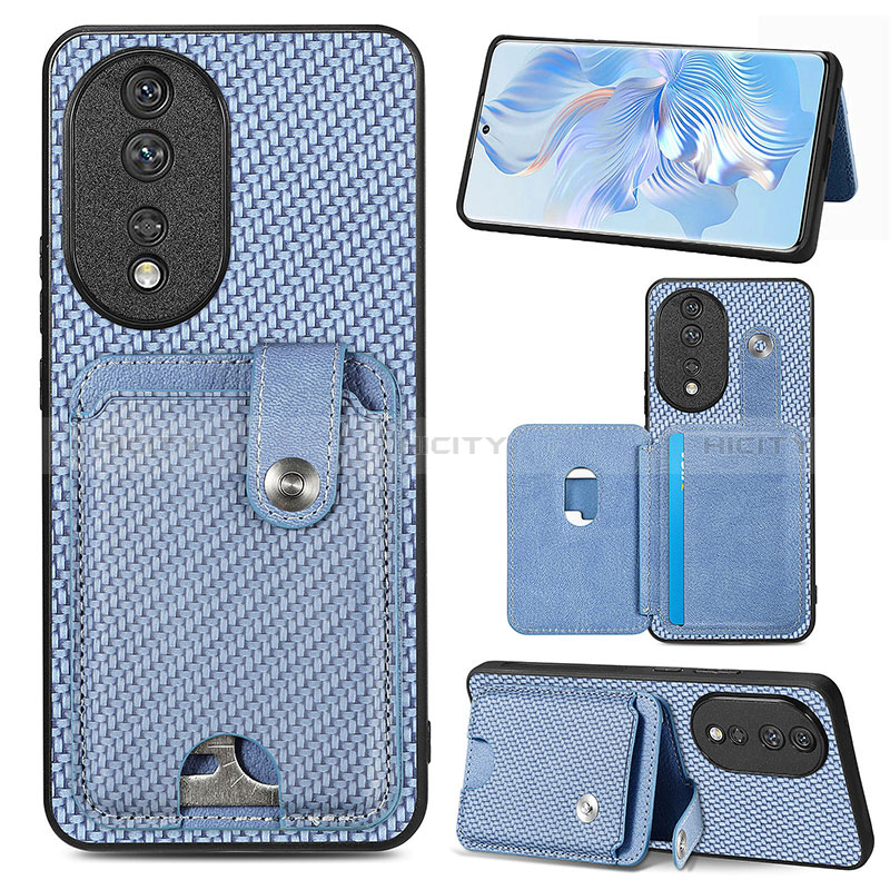 Custodia Silicone Ultra Sottile Morbida Cover con Magnetico S01D per Huawei Honor 80 5G