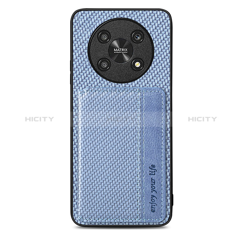 Custodia Silicone Ultra Sottile Morbida Cover con Magnetico S01D per Huawei Honor Magic4 Lite 5G Blu