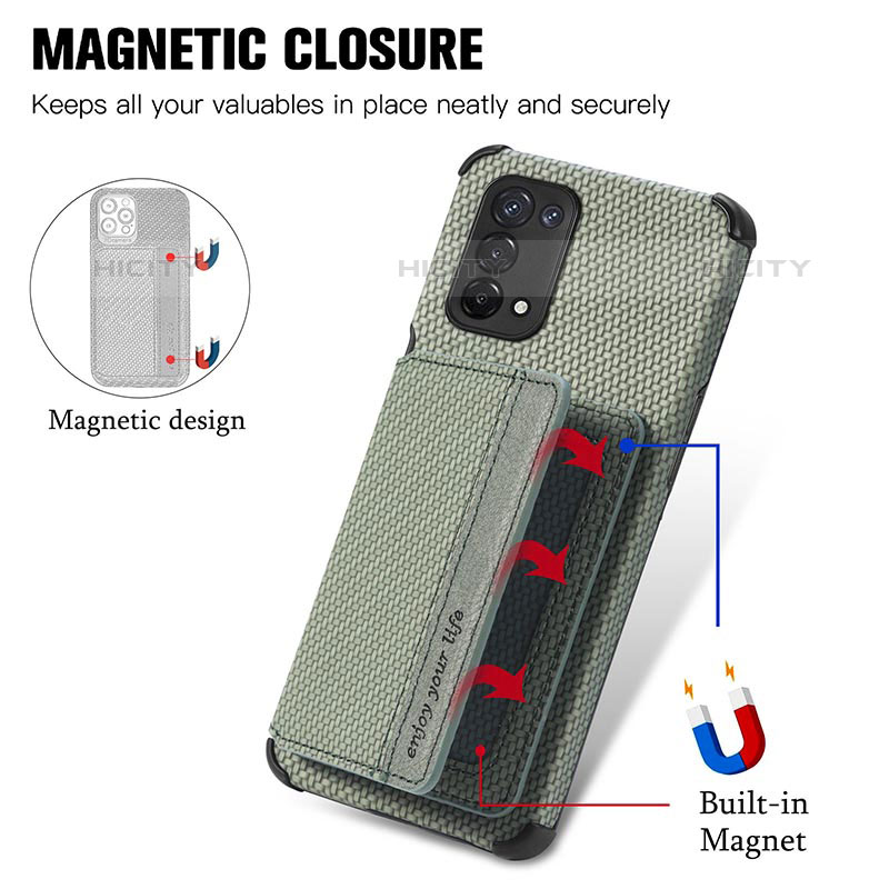 Custodia Silicone Ultra Sottile Morbida Cover con Magnetico S01D per Oppo A93 5G