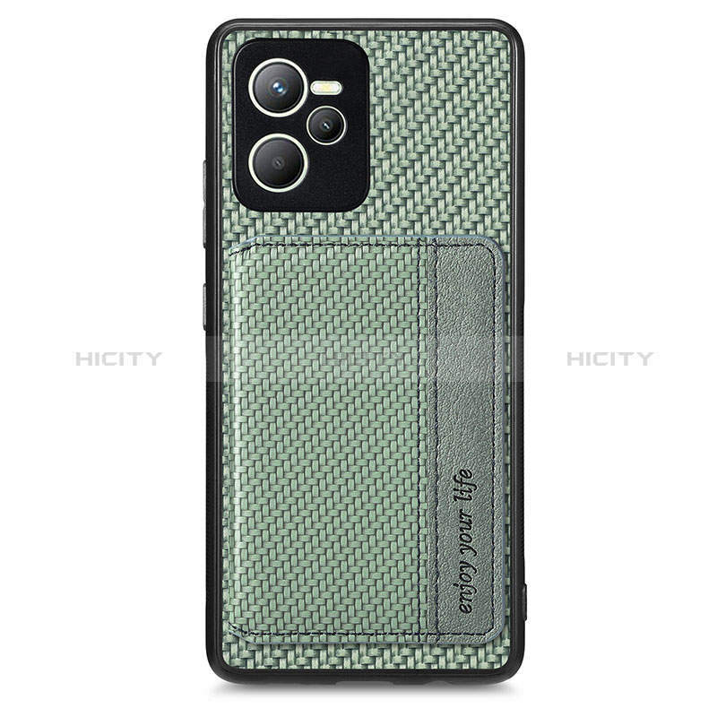 Custodia Silicone Ultra Sottile Morbida Cover con Magnetico S01D per Realme C35 Verde