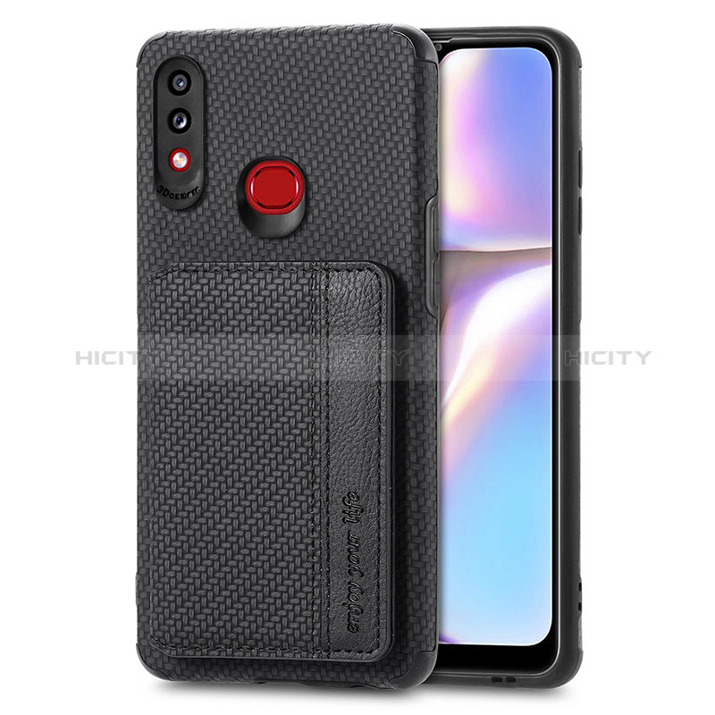 Custodia Silicone Ultra Sottile Morbida Cover con Magnetico S01D per Samsung Galaxy A10s Nero